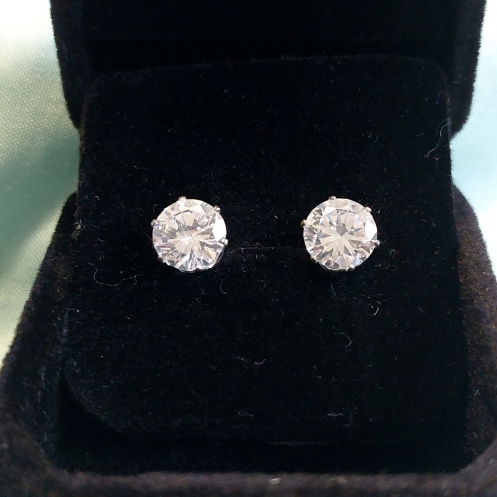 1ct cubic zirconia earrings